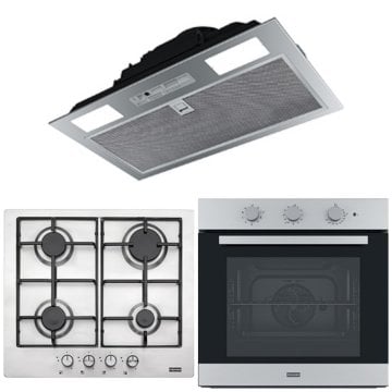 FRANKE FBI 525 GR/500 ANKASTRE BOX ASPİRATÖR FHNL 604 4G X E İNOX SMART LİNEAR OCAK FSL 82 H XS BLACK GLASS/İNOX SMART LİNEAR FIRIN ANKASTRE SET