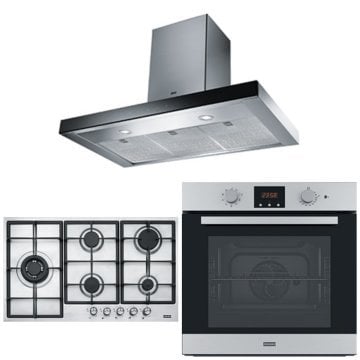 FRANKE FCR 925 TC BK/XS/900 BLACK GLASS/İNOX MYTHOS DAVLUMBAZ FHNL 905 4G TC XS İNOX OCAK FSL 86 H XS FIRIN ANKASTRE SET