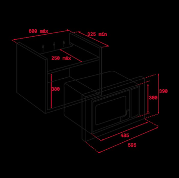 TEKA ML 820 BIS SİYAH ANKASTRE MİKRODALGA 40584200