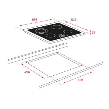 TEKA TZ 6415 BK OCAK