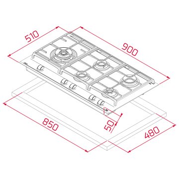 TEKA GZC 95320 XBC BK (E4) OCAK