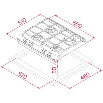 TEKA GZC 64320 XBC BK (E4) OCAK