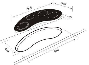 TEKA VR 90 4G CI SİYAH CAM OCAK 10205080