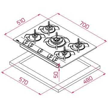TEKA GBC 75030 KBC BK (E4) OCAK