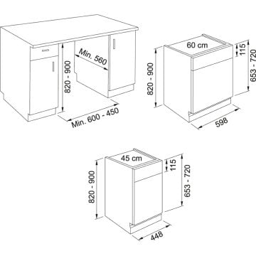 FRANKE BULAŞIK MAKİNESİ FDWS 614 D8P DOS E YARI ANKASTRE