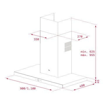 TEKA PERFECT A4 DLH 985 T ULTRASLİM DUVAR TİPİ DAVLUMBAZ