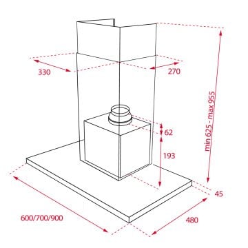 TEKA DSJ 650 ULTRA SLİM DUVAR TİPİ DAVLUMBAZ