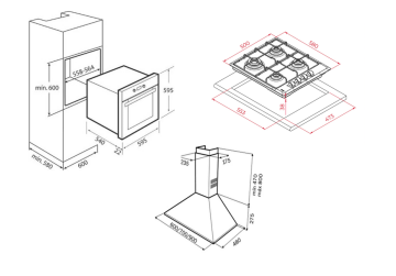 TEKA CHEF 1 ANKASTRE  DF 60 DAVLUMBAZ /  HE 715 SS FIRIN /  HLX 640 KBA0E IX (E5) OCAK
