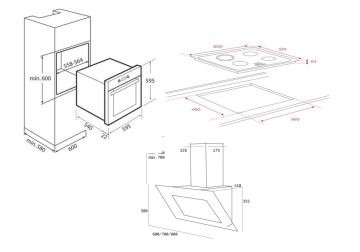 TEKA CHEF 9 ANKASTRE SET HAK 627 BK FIRIN /  TZ 6415 OCAK /  TVT 60.1 Siyah DAVLUMBAZ