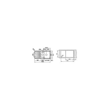 TEKA PRINCESS 60 B DEKORLU  PASLANMAZ ÇELİK EVİYE  SOL