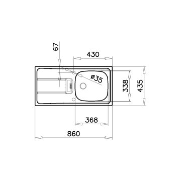 TEKA GRAVITY 45 E-XN 1B 1D SAĞ DEKORLU EVİYE