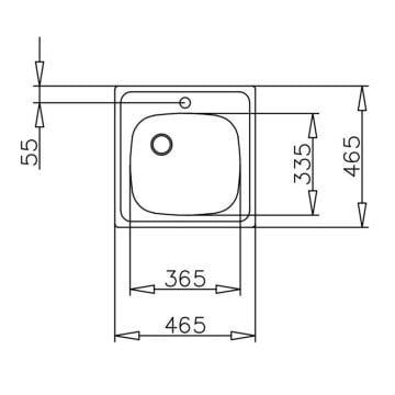 TEKA E50 1B (46,5 X 46,5) PASLANMAZ ÇELİK EVİYE