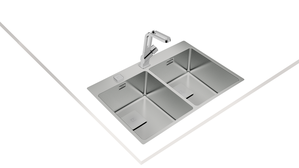 TEKA FORLİNEA RS15 2B 740 OTOMATİK 3'Ü 1 ARADA KURULUM PASLANMAZ ÇELİK LAVABO, TEK KASE