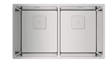 TEKA FLEXLINEA RS15 2B 740 ÇİFT HAZNELİ TEZGAHÜSTÜ/TEZGAHASIFIR (FLUSH) TEZGAHALTI PASLANMAZ ÇELİK EVİYE