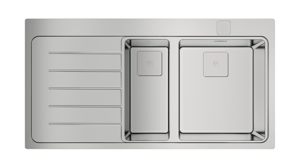 TEKA ZENIT RS15 1½B 1D AUTO ANKASTRE PURELİNE  SOL DAMLALIKLI PASLANMAZ ÇELİK EVYE