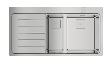 TEKA ZENIT RS15 1½B 1D AUTO ANKASTRE PURELİNE  SOL DAMLALIKLI PASLANMAZ ÇELİK EVYE